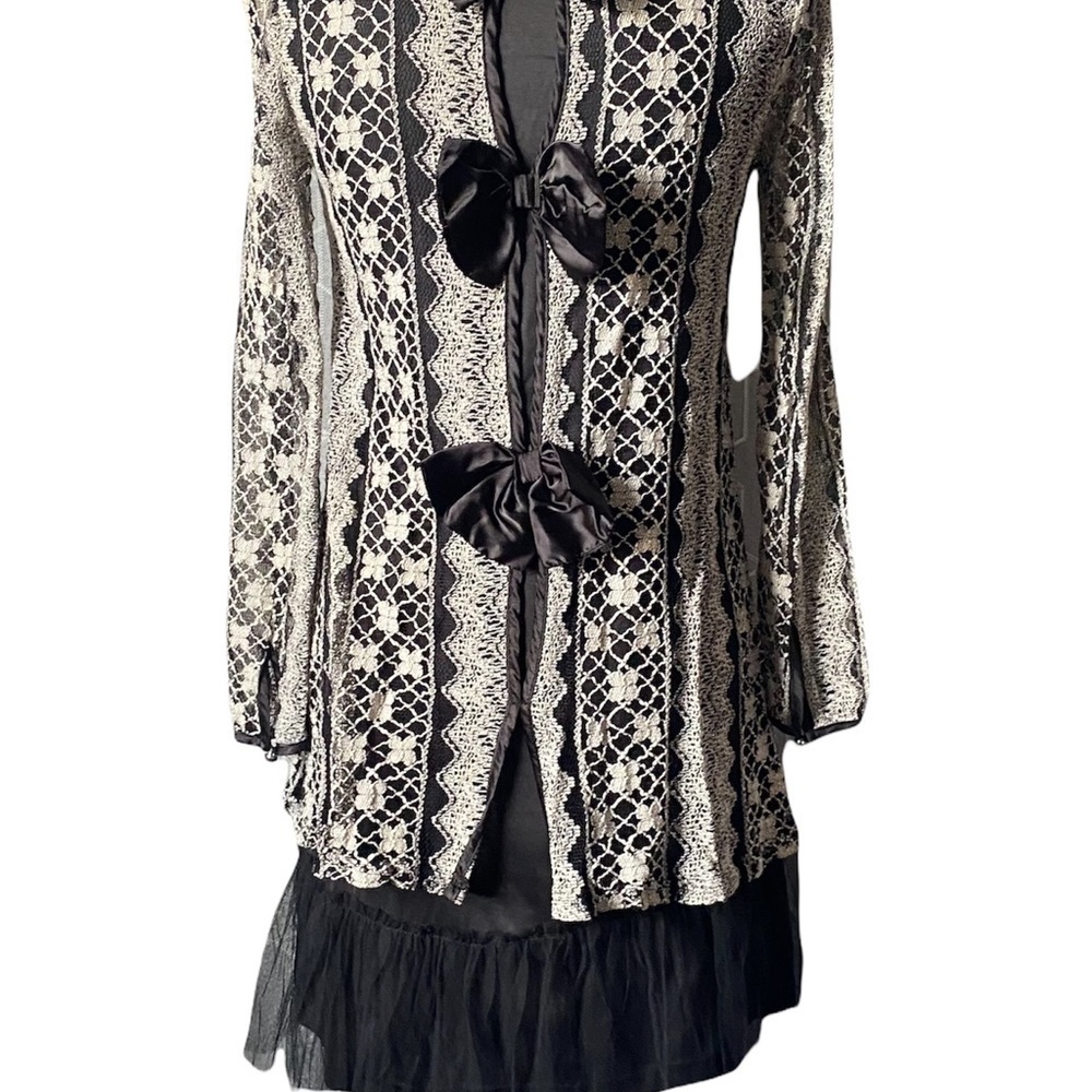COPY - ALTERD STATE-BLACK DRESS WITH LACE OVERLAY-SIZE SMALL